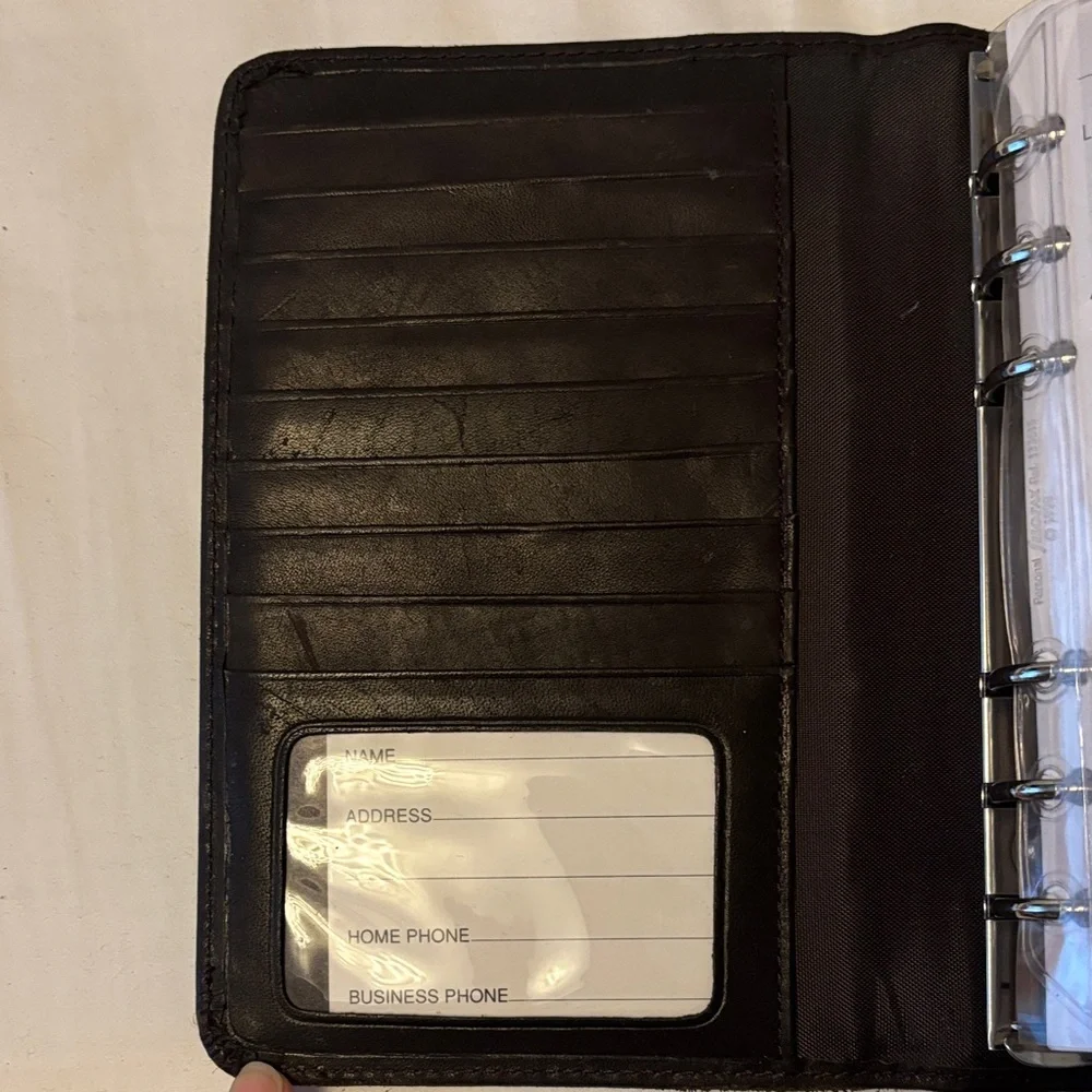 Elegant Black Leather Planner